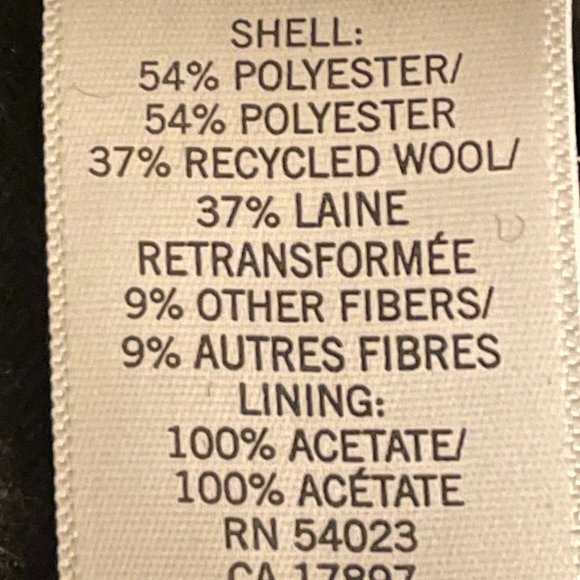 NWT New Wool Plaid Banana Republic Coat - Small - Picture 10 of 10